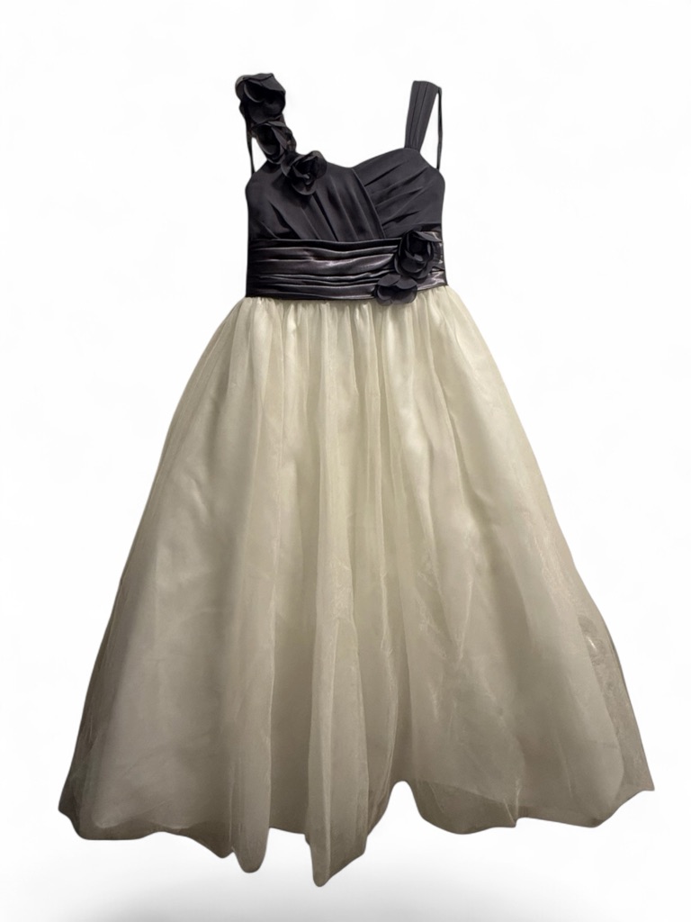 Bill Levkoff - Flower Girl Gray And White Tulle Wedding Dress - Nwt - Size 6